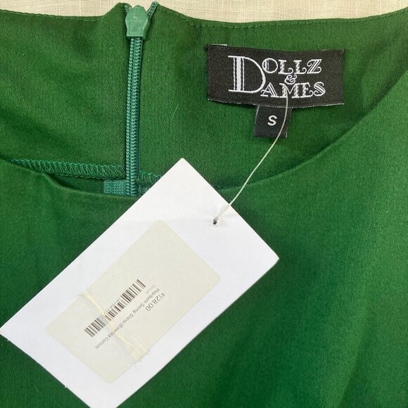 NWT Emerald Green Hepburn Swing Dress - Size Small - Picture 6 of 7
